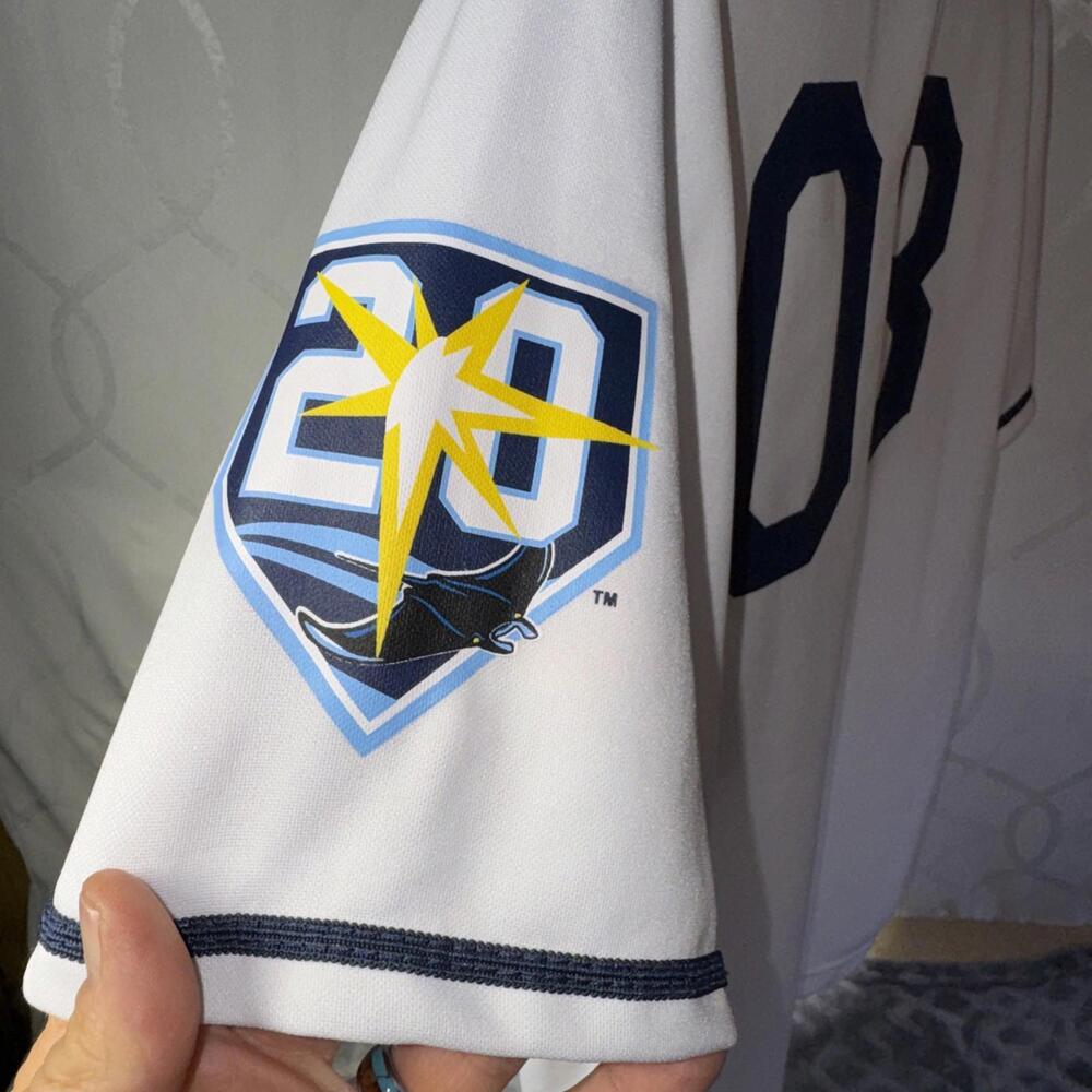 Match-Up MLB Tampa Bay Rays Reversible # 08 & #98 Baseball Jersey Size Medium - Picture 6 of 15